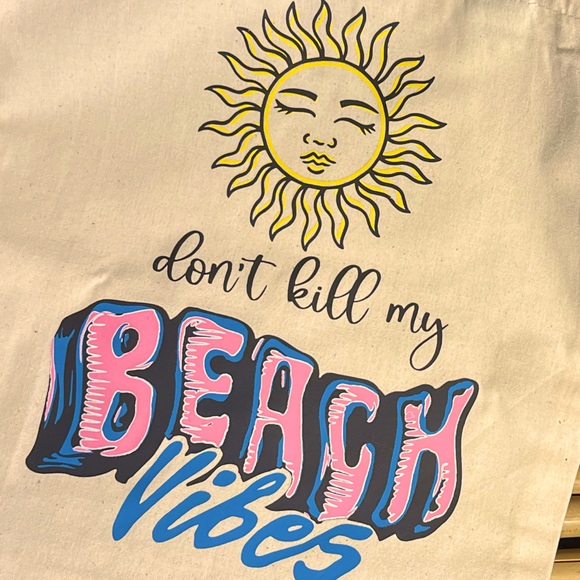 Canvas Tote Bag. Fits your books, beach towel, toys, etc 🌞 - Picture 2 of 3